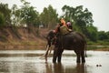 Elephant hapiness with water after Ordination parade on elephant